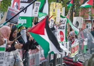 Protest against Tzipi Livni, May 2014. photocredit: Neil Kirtlan