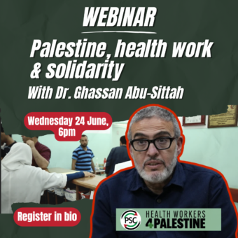 PSC Webinar - Palestine, health work & solidarity