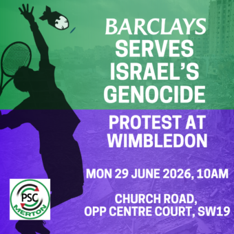 Protest at Wimbledon - Drop Barclays