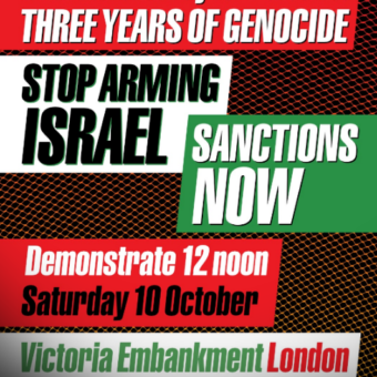 NATIONAL MARCH FOR PALESTINE: 3 years of genocide - stop arming Israel - sanctions NOW!