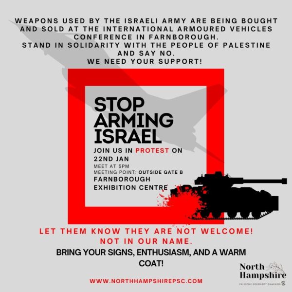 Protest at the IAV Arms Fair