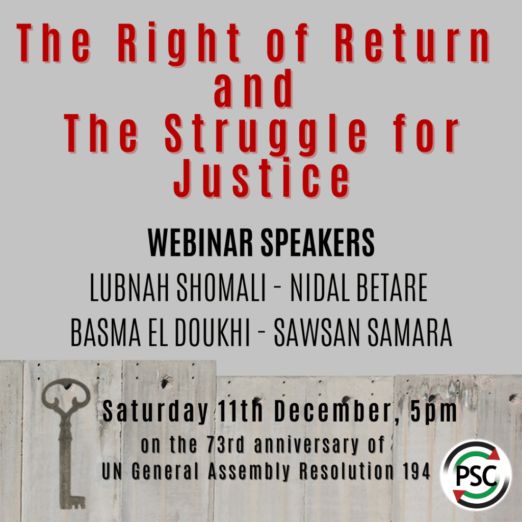 The Right of Return and the Struggle for Justice