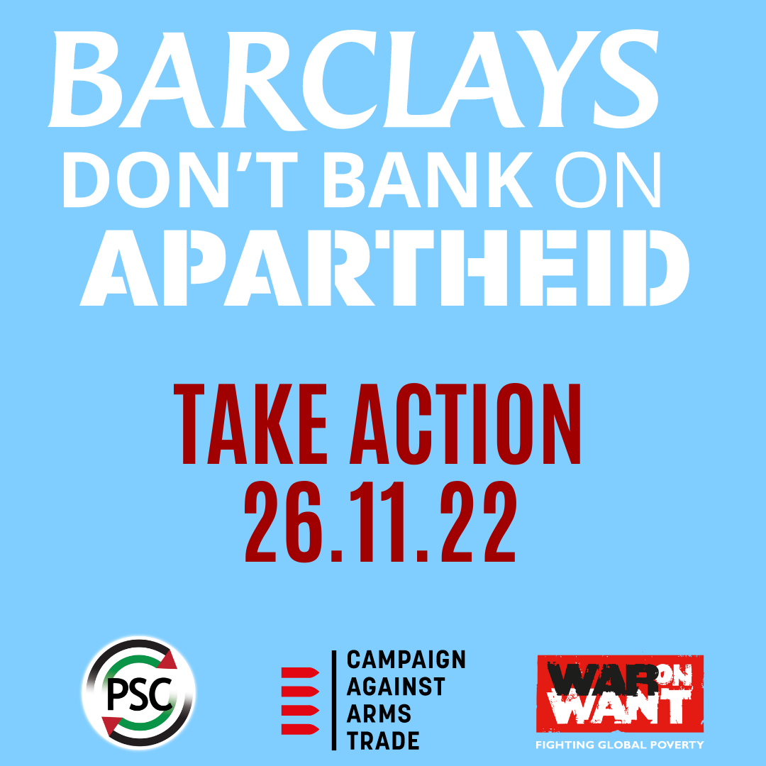 Barclays: Don't Bank on Apartheid Actions