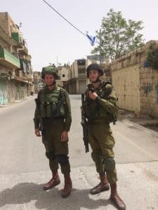 Two teenage Israeli conscripts in Hebron